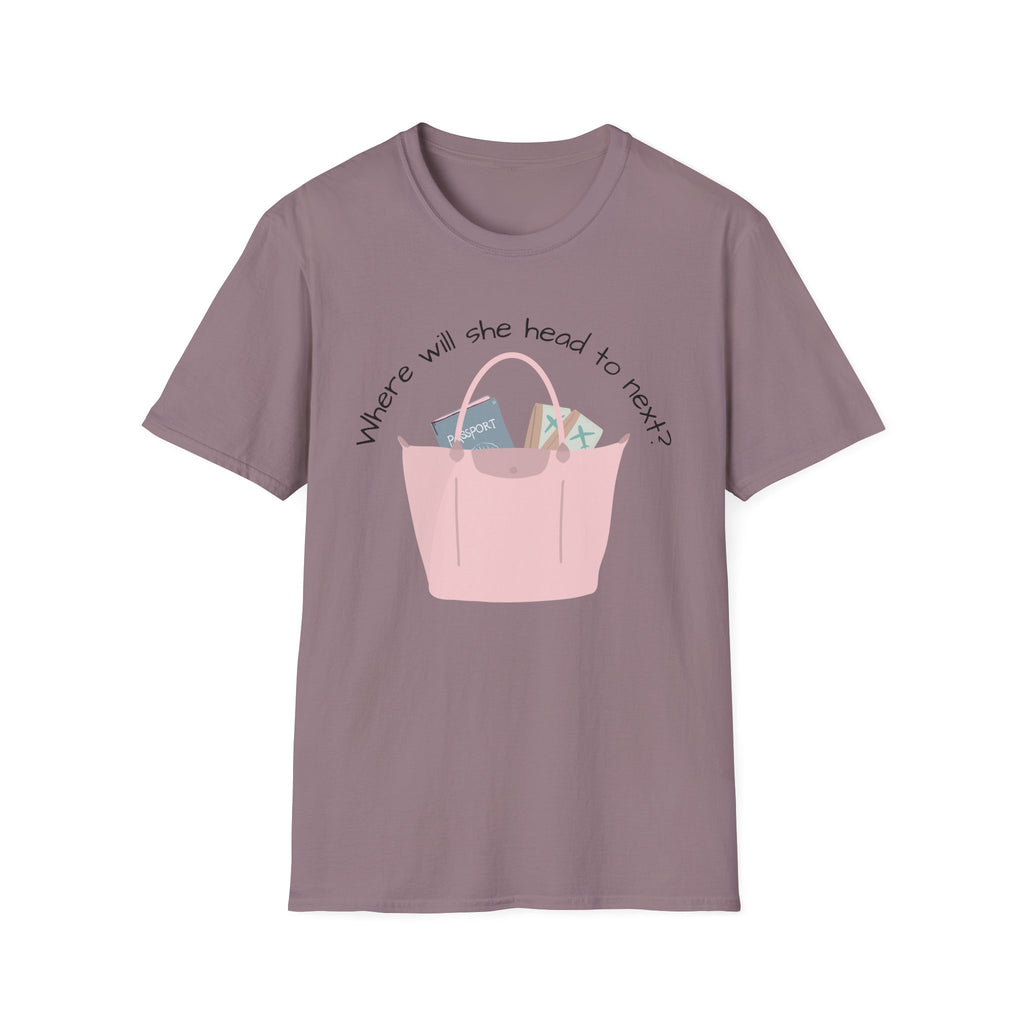 Where will she head to next? t-shirt