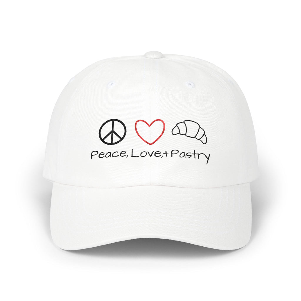 Peace, Love + Pastry Embroidered Dad Cap