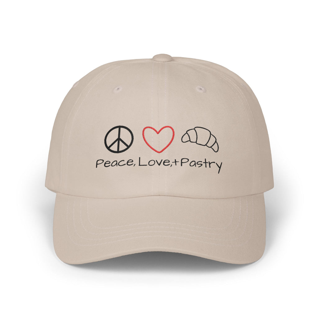 Peace, Love + Pastry Embroidered Dad Cap