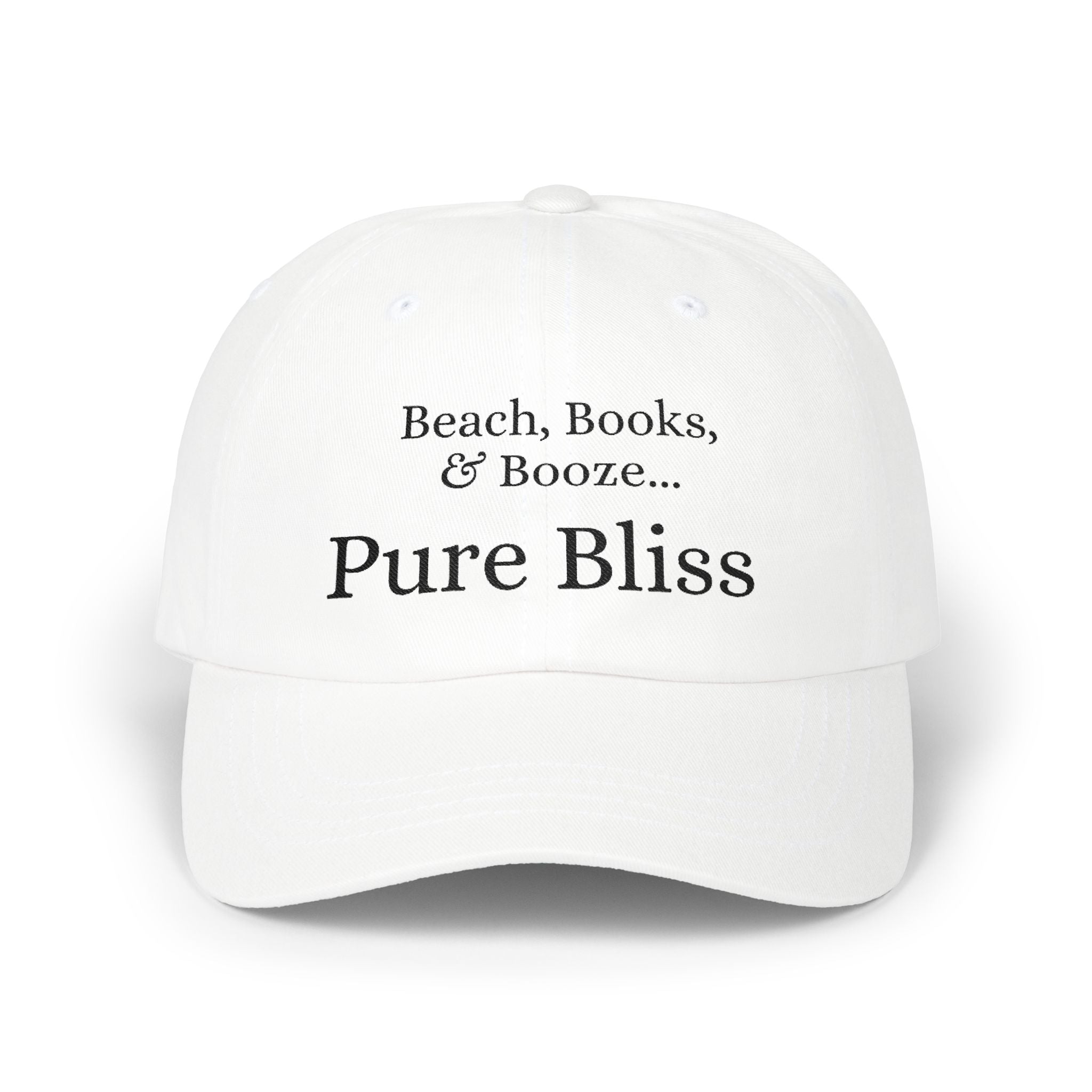 Beach, Books & Booze Pure Bliss Embroidered Baseball Hat