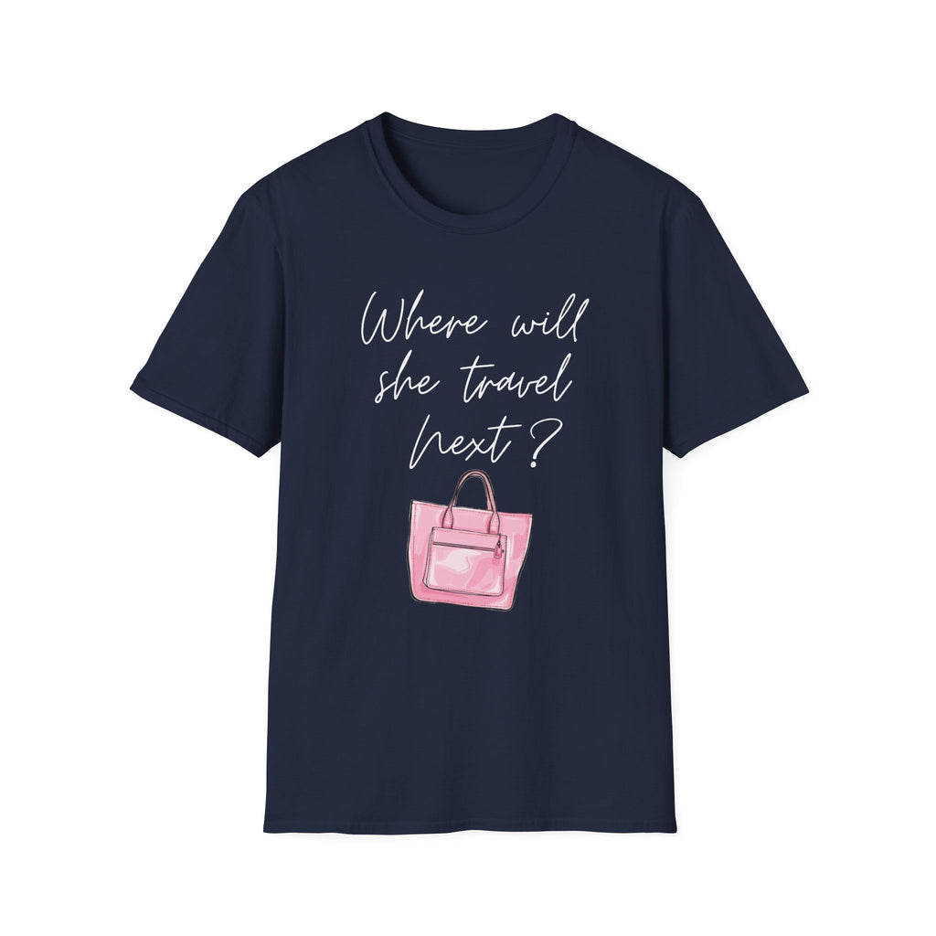 Where will she travel Next Small bag T-shirt