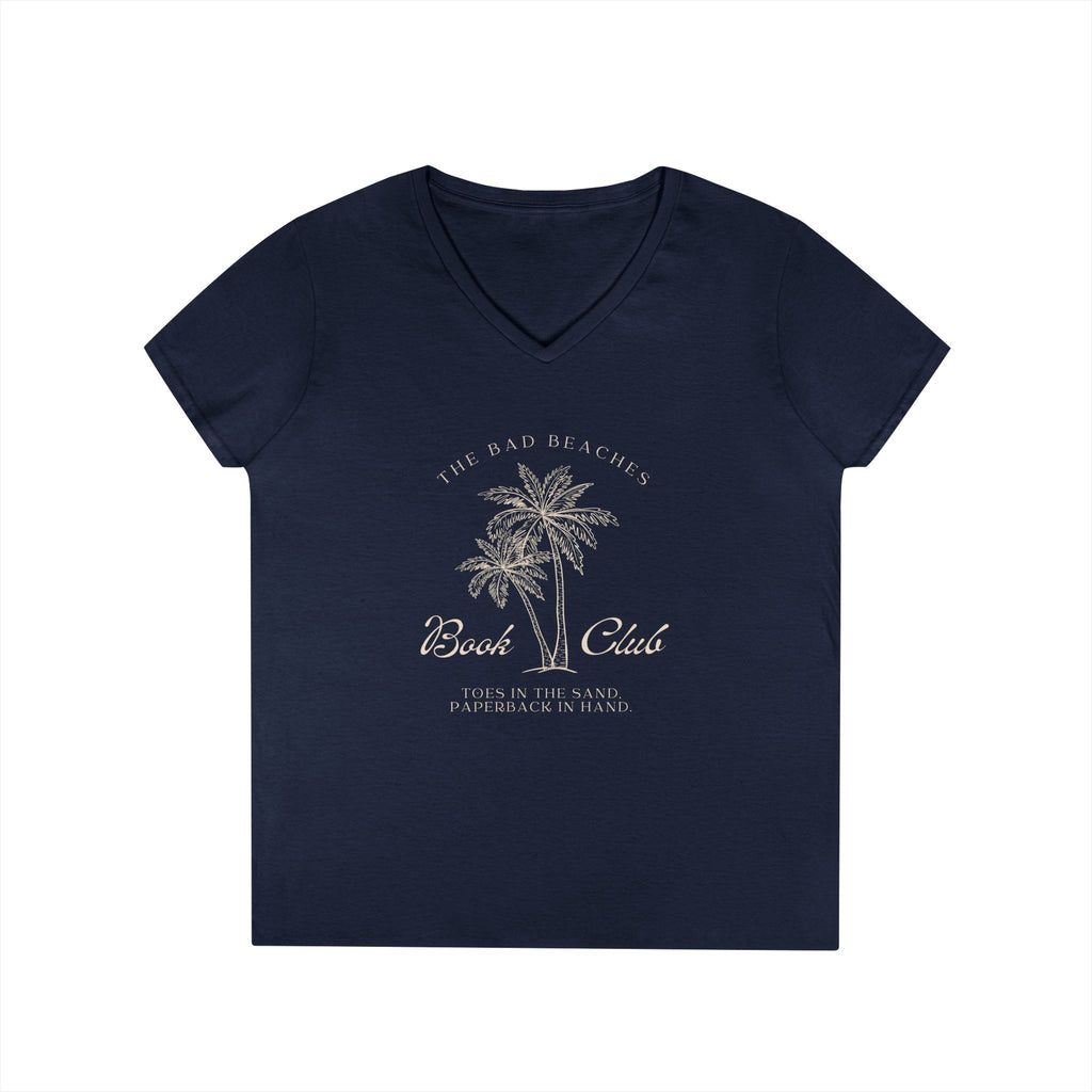 The Bad Beaches Book Club V-neck T-Shirt