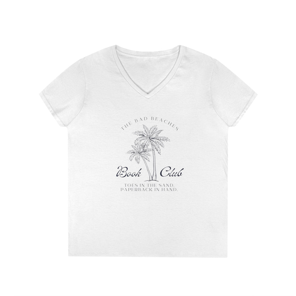 The Bad Beaches Book Club V-neck T-Shirt
