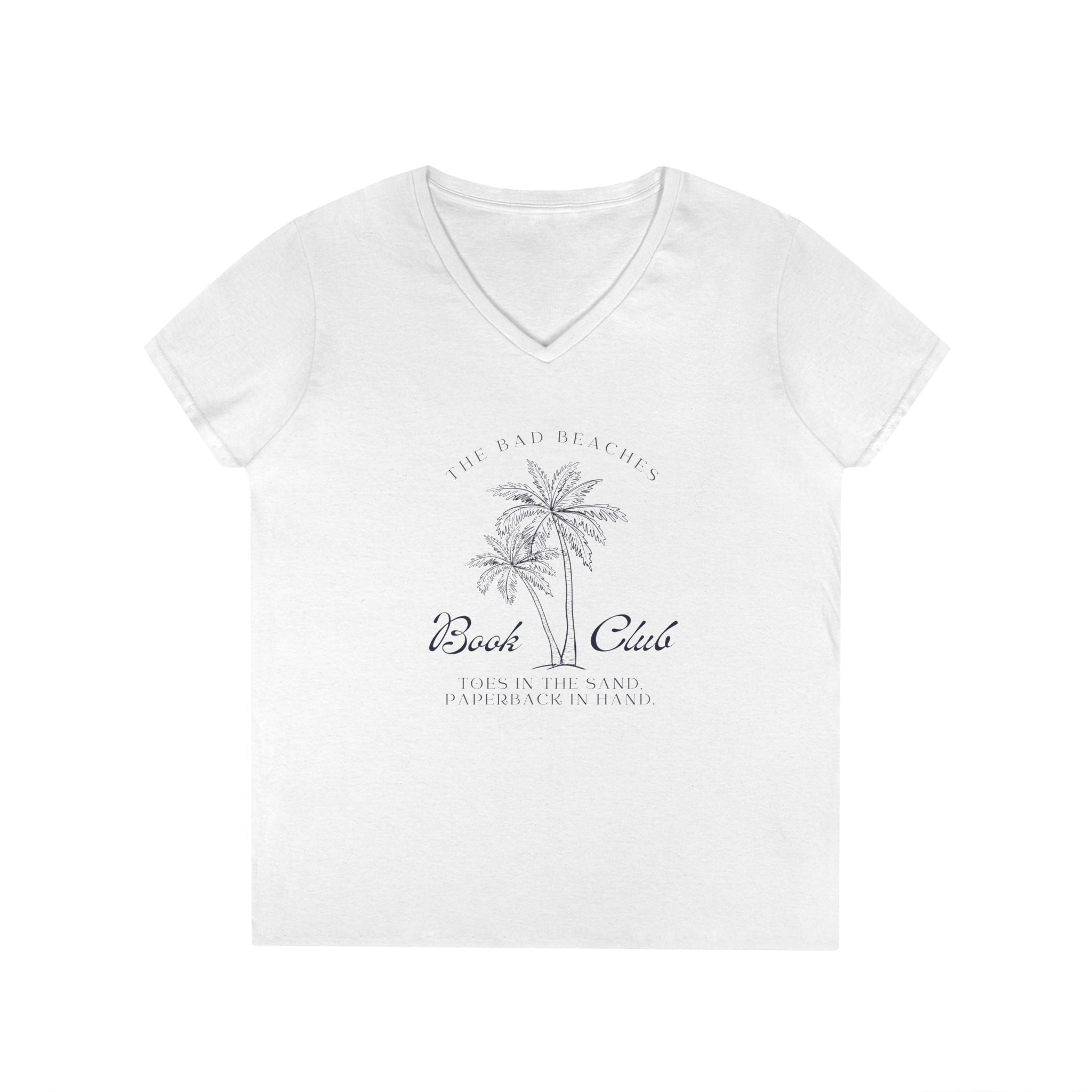 The Bad Beaches Book Club V-neck T-Shirt