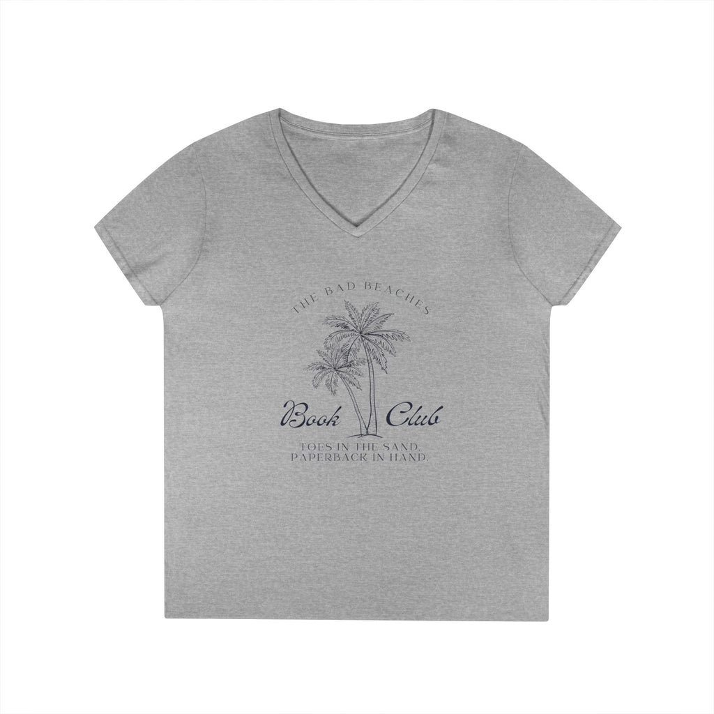The Bad Beaches Book Club V-neck T-Shirt