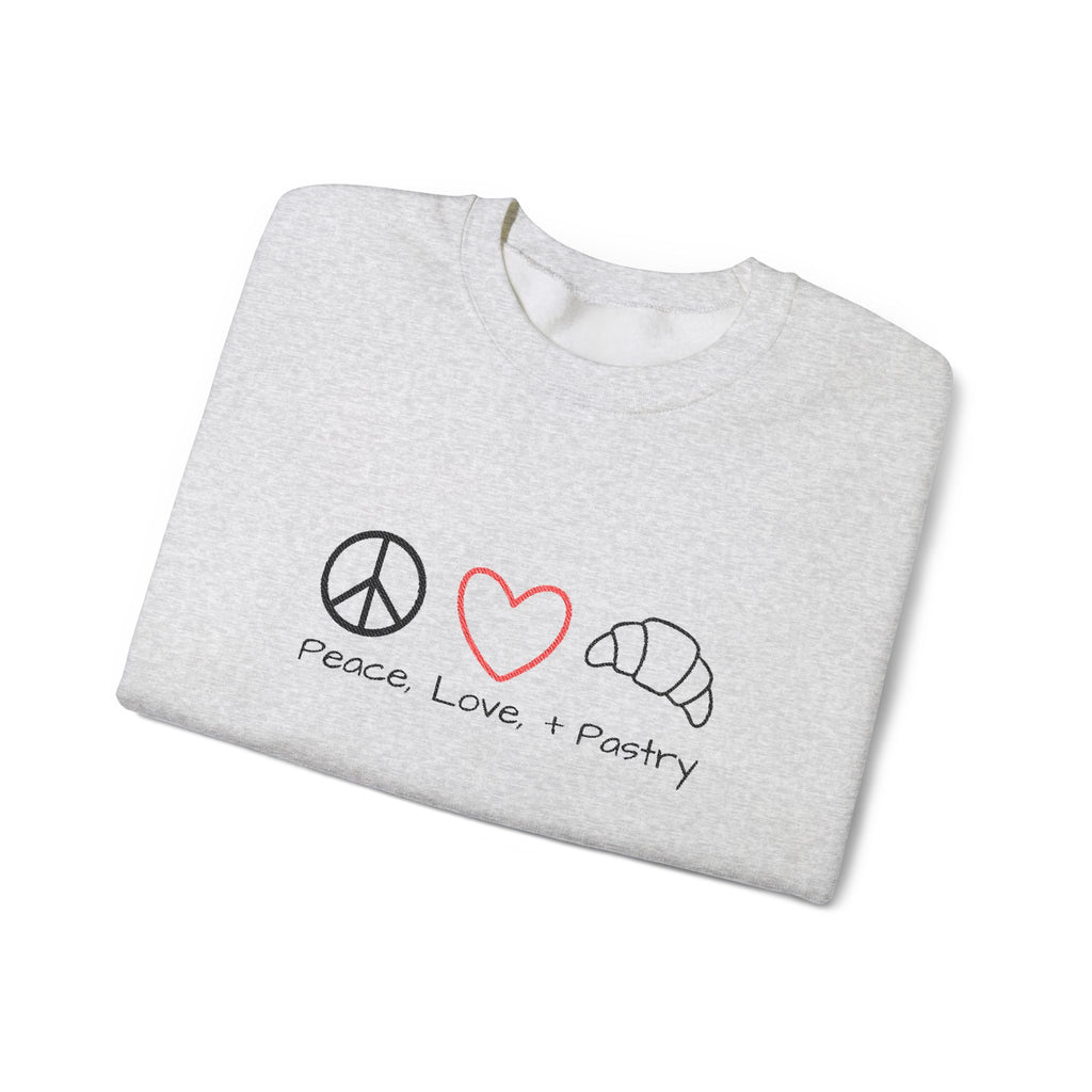 Peace, Love, + Pastry Embroidered Sweatshirt