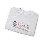 Peace, Love, + Pastry Embroidered Sweatshirt