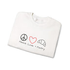 Peace, Love, + Pastry Embroidered Sweatshirt