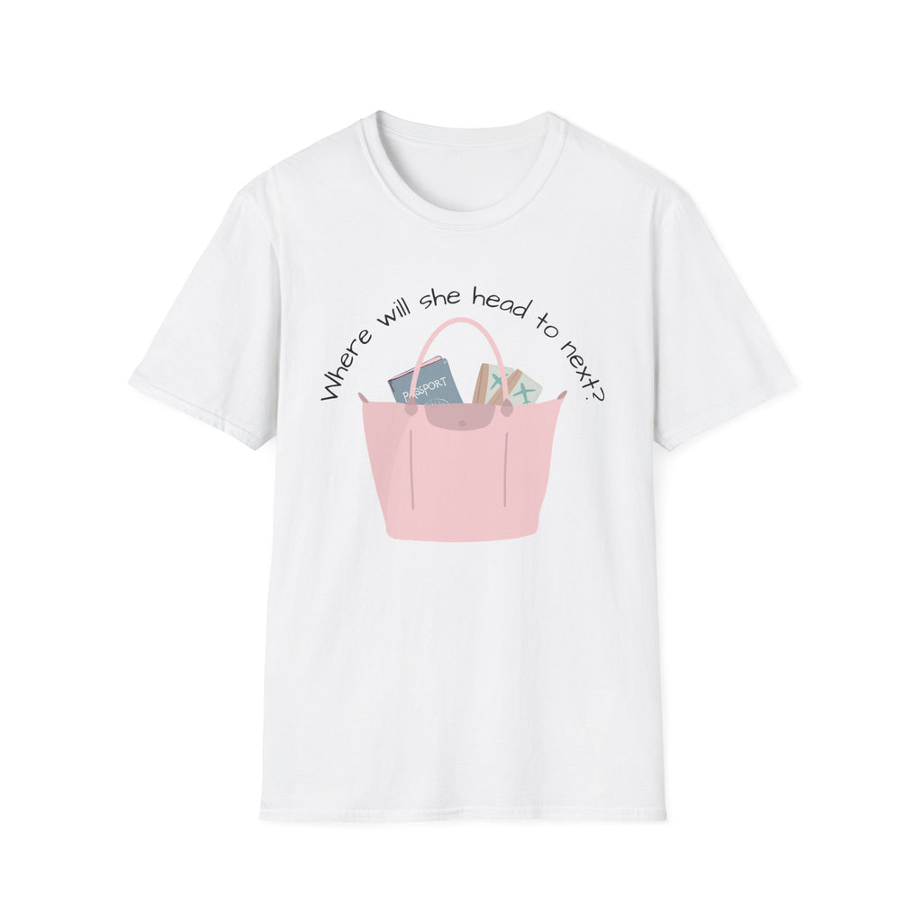 Where will she head to next? t-shirt