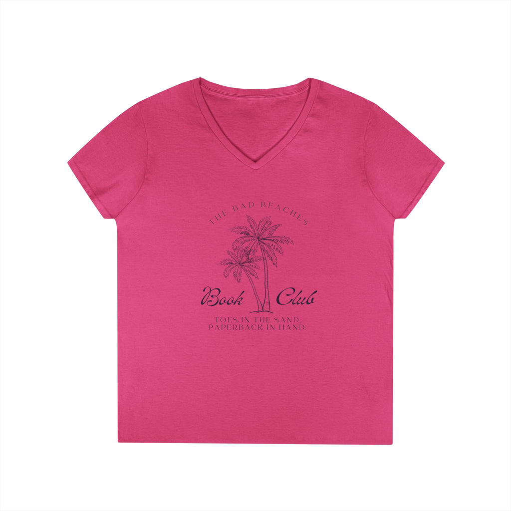 The Bad Beaches Book Club V-neck T-Shirt
