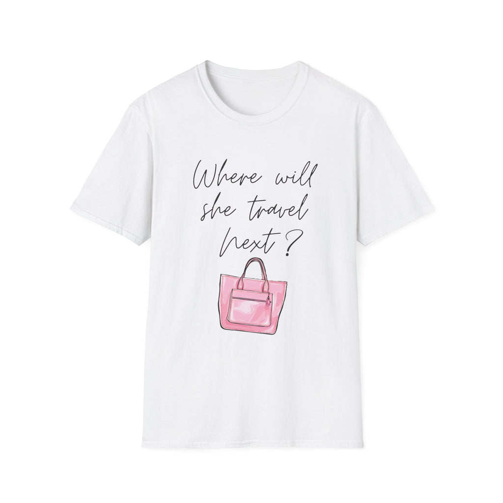 Where will she travel Next Small bag T-shirt