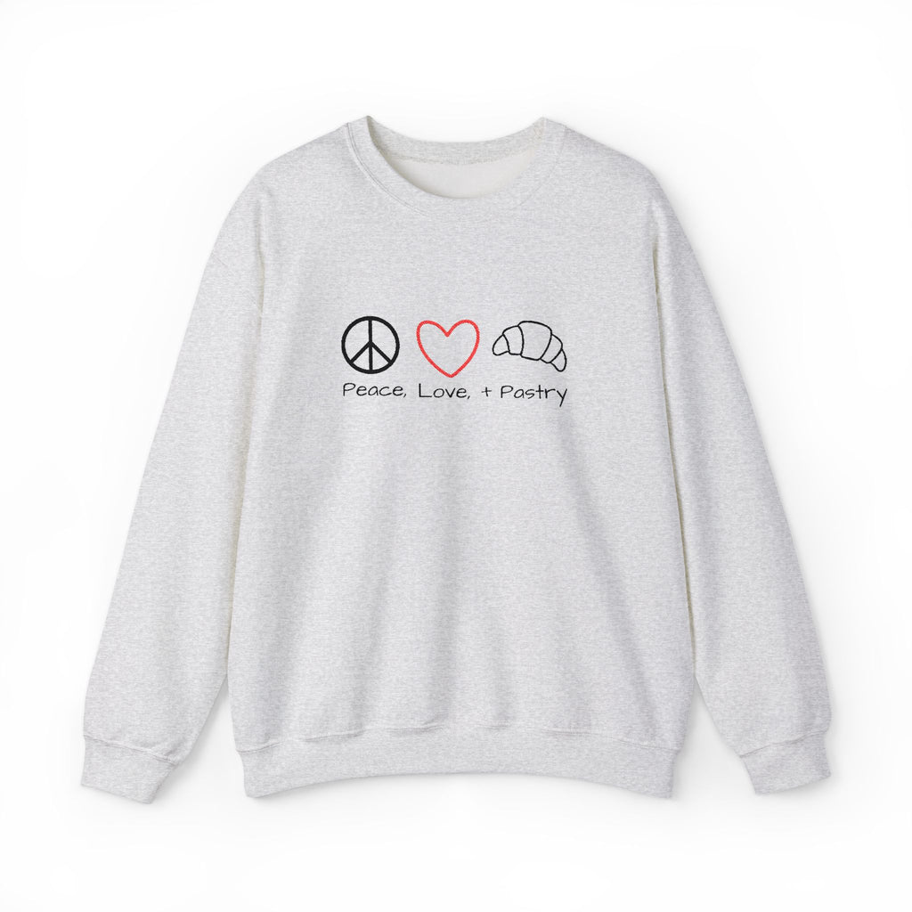 Peace, Love, + Pastry Embroidered Sweatshirt