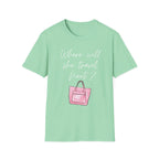 Where will she travel Next Small bag T-shirt